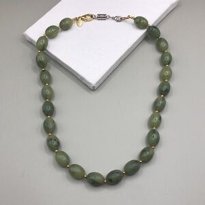 Vintage Joan Rivers Faux Gemstone Green Necklace.
